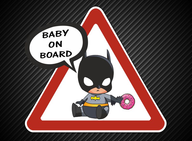 Batman Baby on Board Sticker Decal