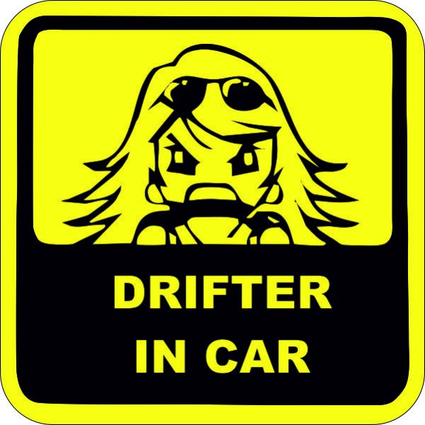 Drifter in car