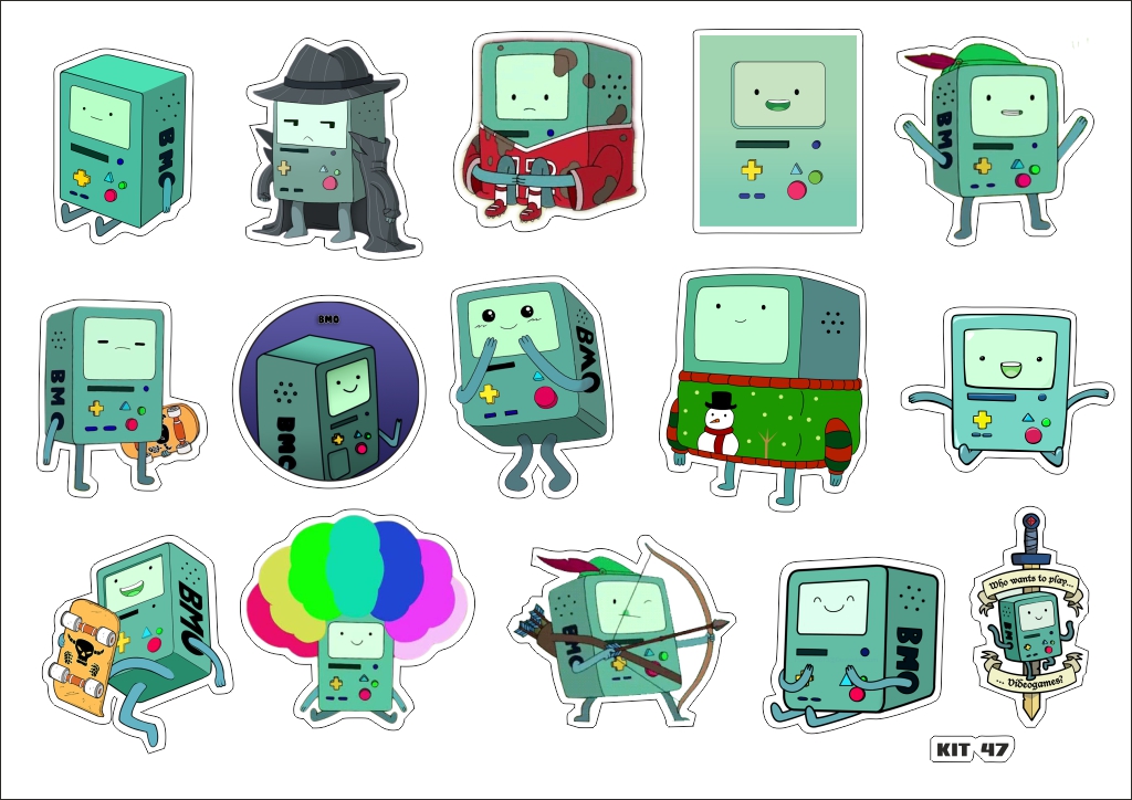 Adventure Time Bmo Pack Stickersmag