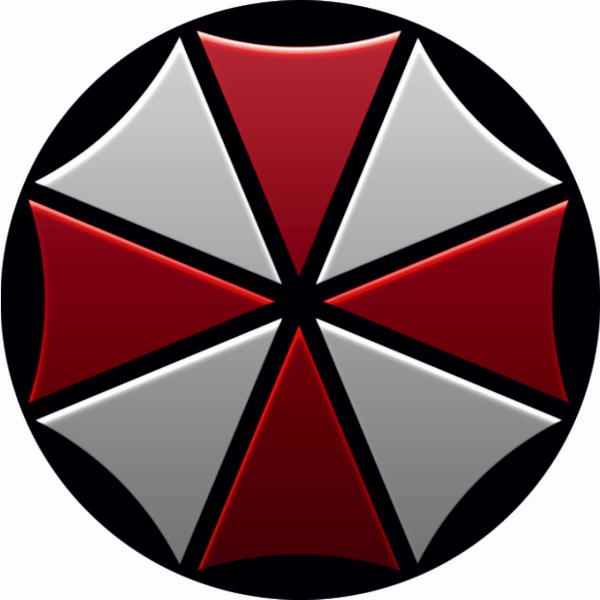 Sticker emblem, logo Umbrella