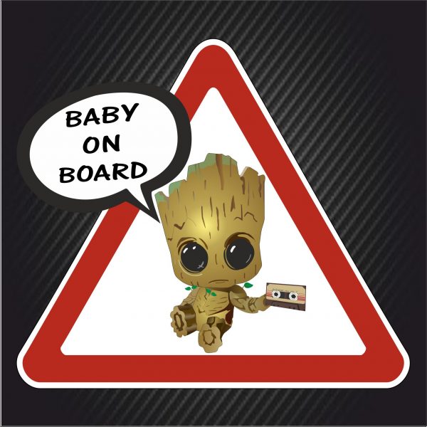 Sticker Baby on Board Groot