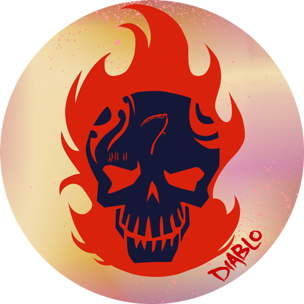 Sticker emblem, logo Diablo