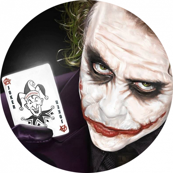 Sticker emblem, logo Joker
