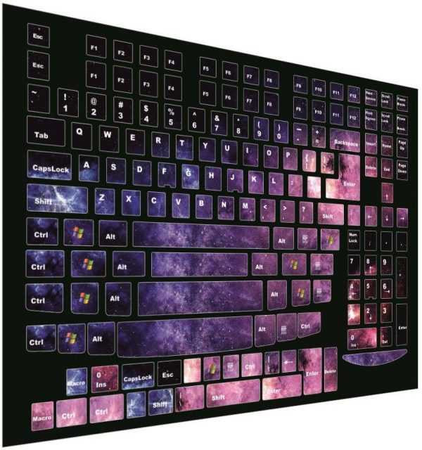 Universal Keyboard stickers Decoration Protector Decal Skin Cosmos ...