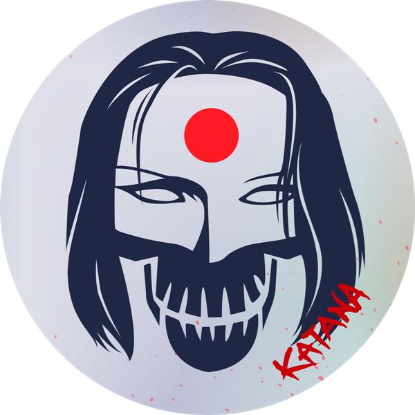 Sticker emblem, logo Katana