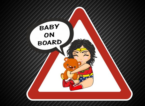 Sticker Baby on Board Wonder Woman