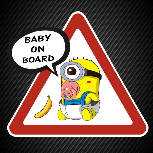 Sticker Baby on Board Minion boy