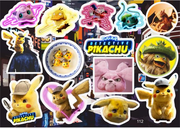 Detective Pikachu stickers pack