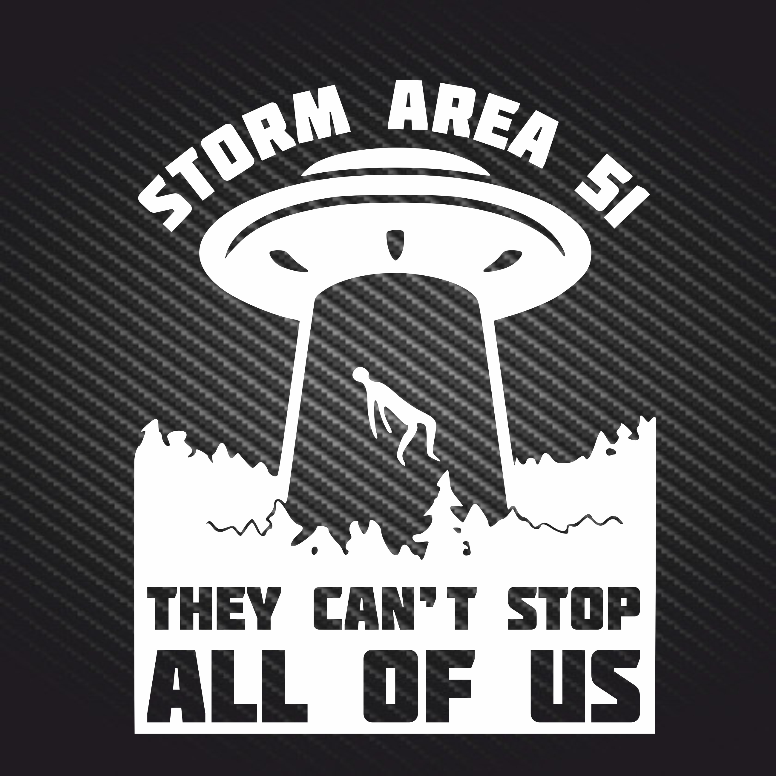 Storm Area 51 They Can't Stop All of Us Meme Stickers 