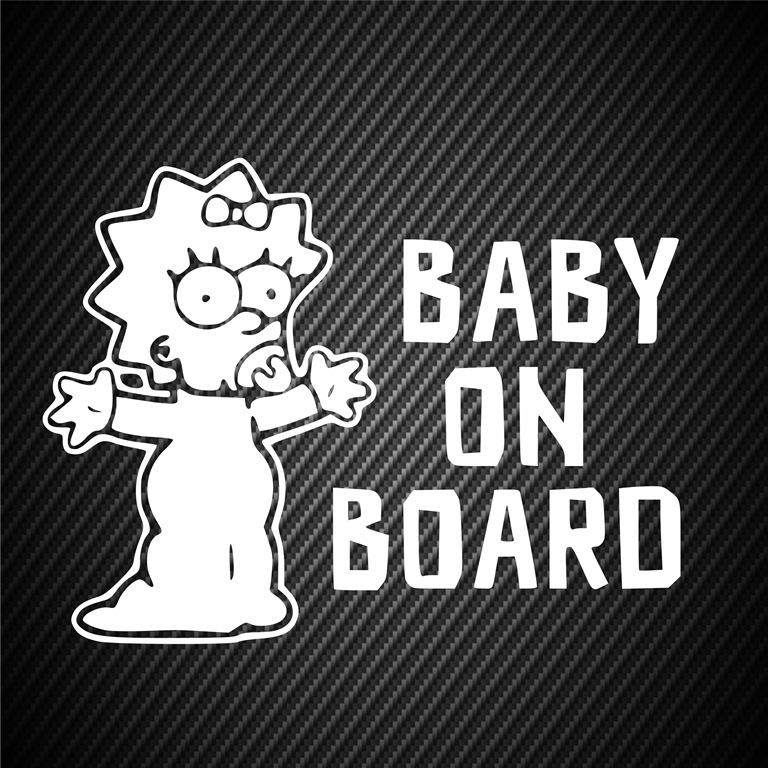 Baby on board – Maggie Simpson – StickersMag