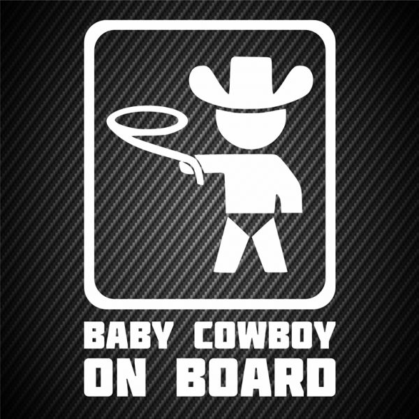 Baby cowboy on board