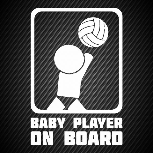 Baby volleyball player on board