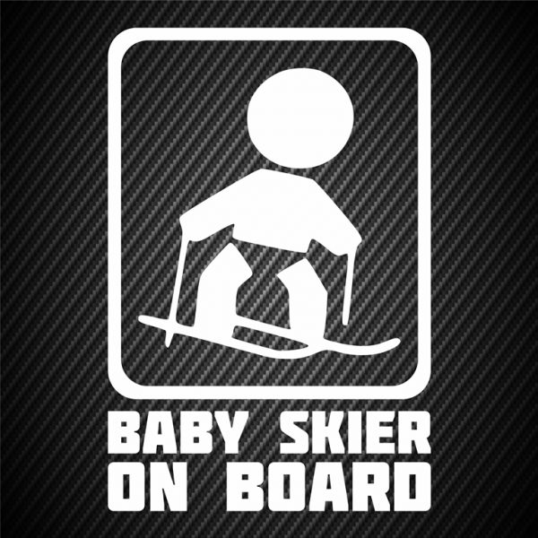 Baby skier on board