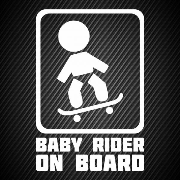 Baby skateboard rider