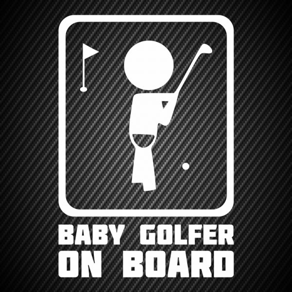 Boy golfer Sticker