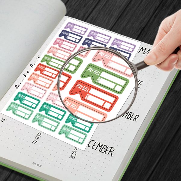 Pay Bill Planner Stickers