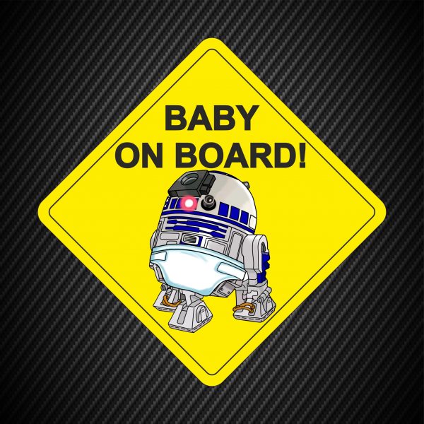 Sticker Baby on Board R2-D2 Rhombus
