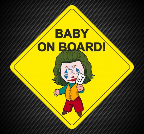 Sticker Baby on Board  Joker Rhombus