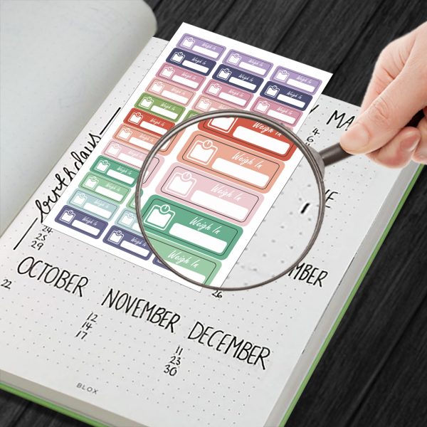 Weigh In Box Planner Stickers
