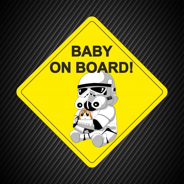 Sticker Baby on Board Stormtrooper Rhombus