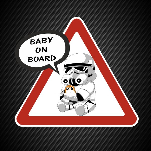 BABY ON BOARD Stormtrooper laminated sticker