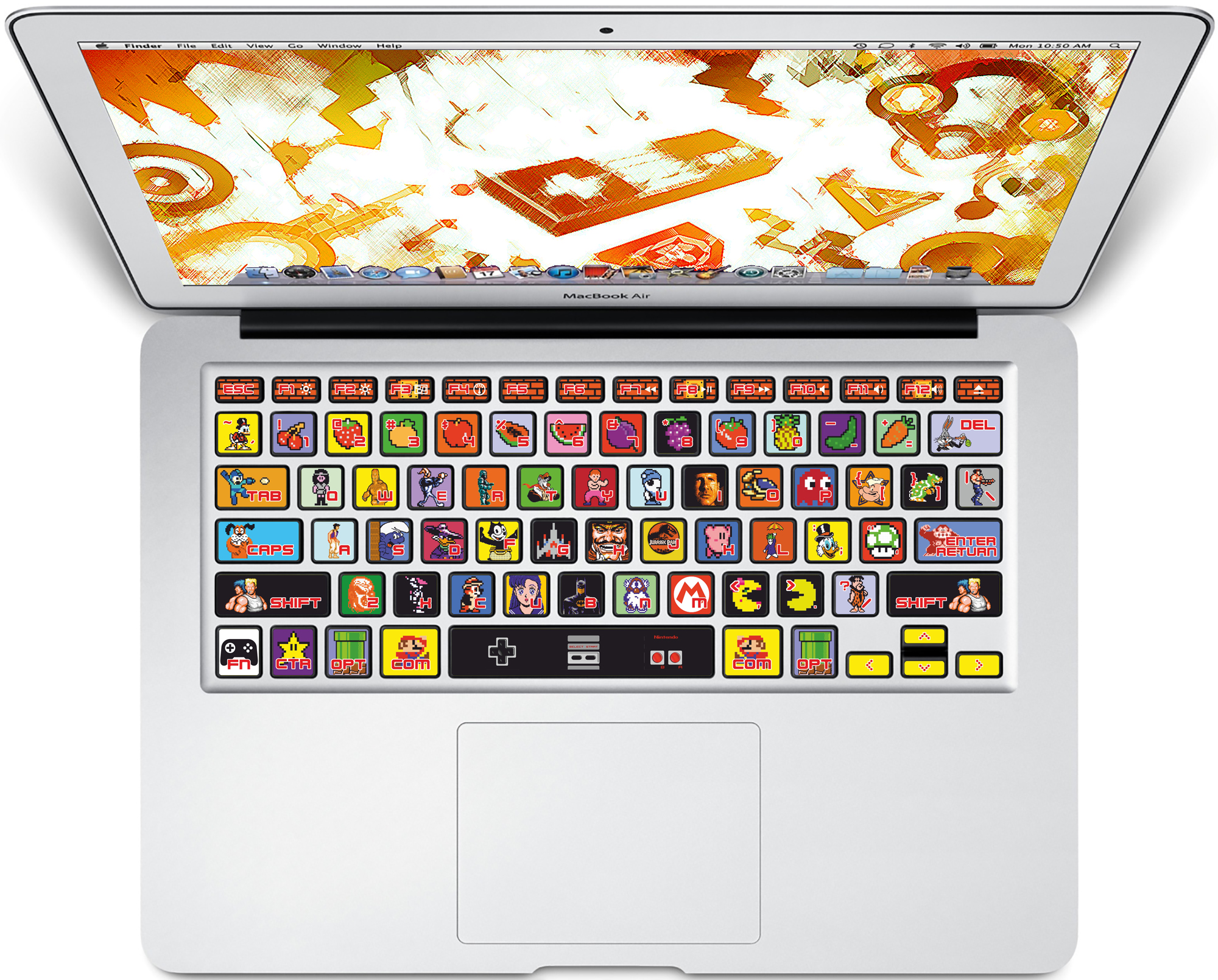 Keyboard Stickers Nes, 8 bit Decoration Protector for Macbooks