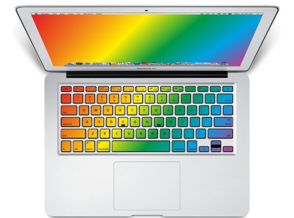 Keyboard Stickers Rainbow Decoration Protector for Macbooks