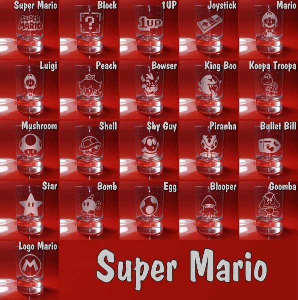 Shot Glasses Super Mario bros