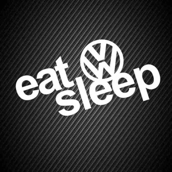 Sticker Eat Volkswagen sleep