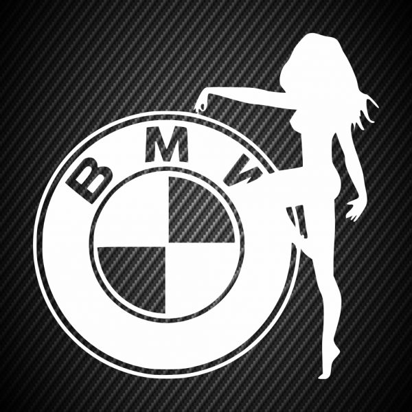 Sticker Girl and Bmw