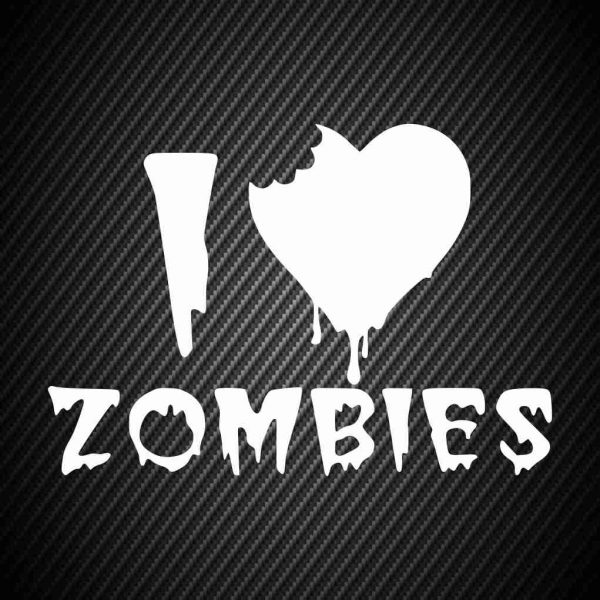 Sticker I love Zombies